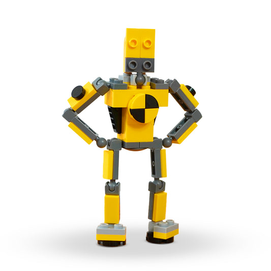 LEGO® crash test original size dummies made with genuine LEGO® parts. Comes with paper instructions. Total height 4-3/4".&nbsp; &nbsp;A whopping 15 studs tall!